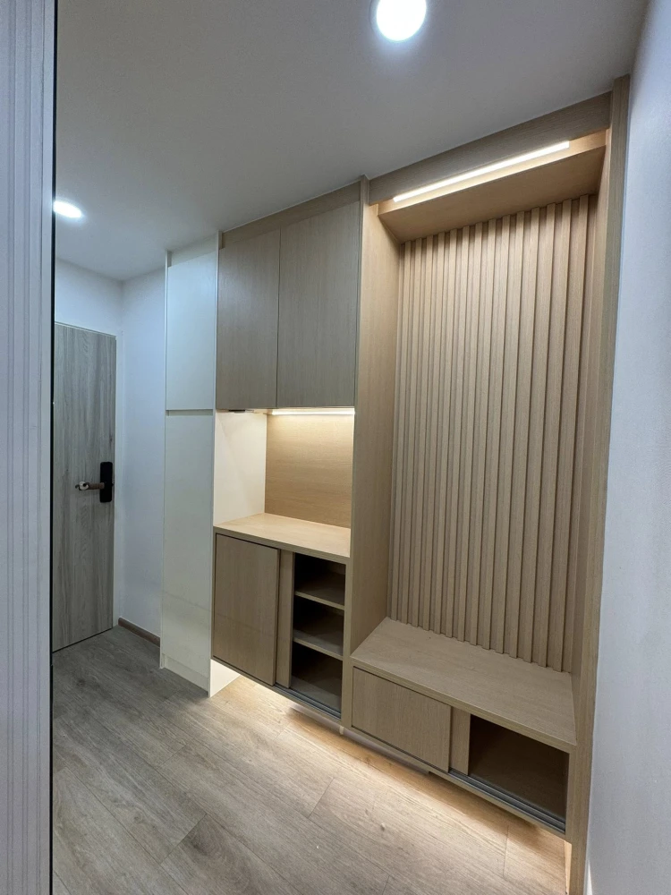 Groove Scape Ladprao-Sutthisan for rent or sell,decorated in a minimalist style, complete built-in furniture,wallpaper in the entire room,move in now.