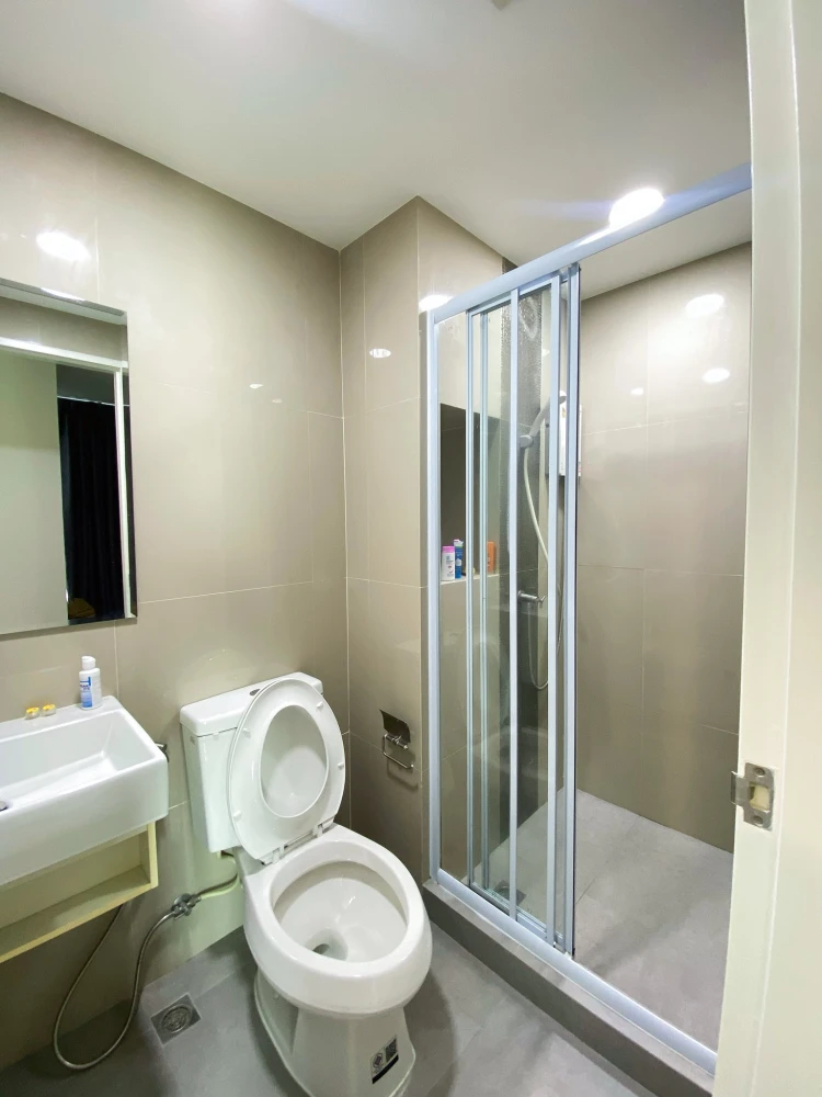 Happy Condo DonMueang the Terminal for rent, a room with partitions, perfectly divided into spaces, comes with a great price, reserve now, don't miss