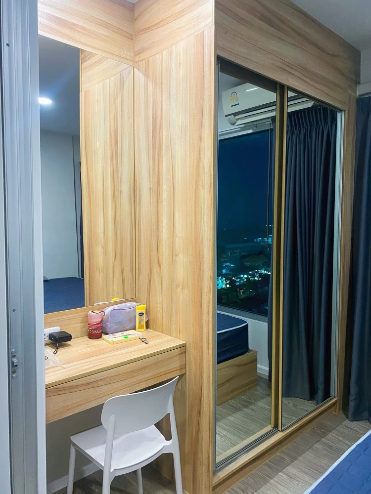 Happy Condo DonMueang the Terminal for rent, a room with partitions, perfectly divided into spaces, comes with a great price, reserve now, don't miss