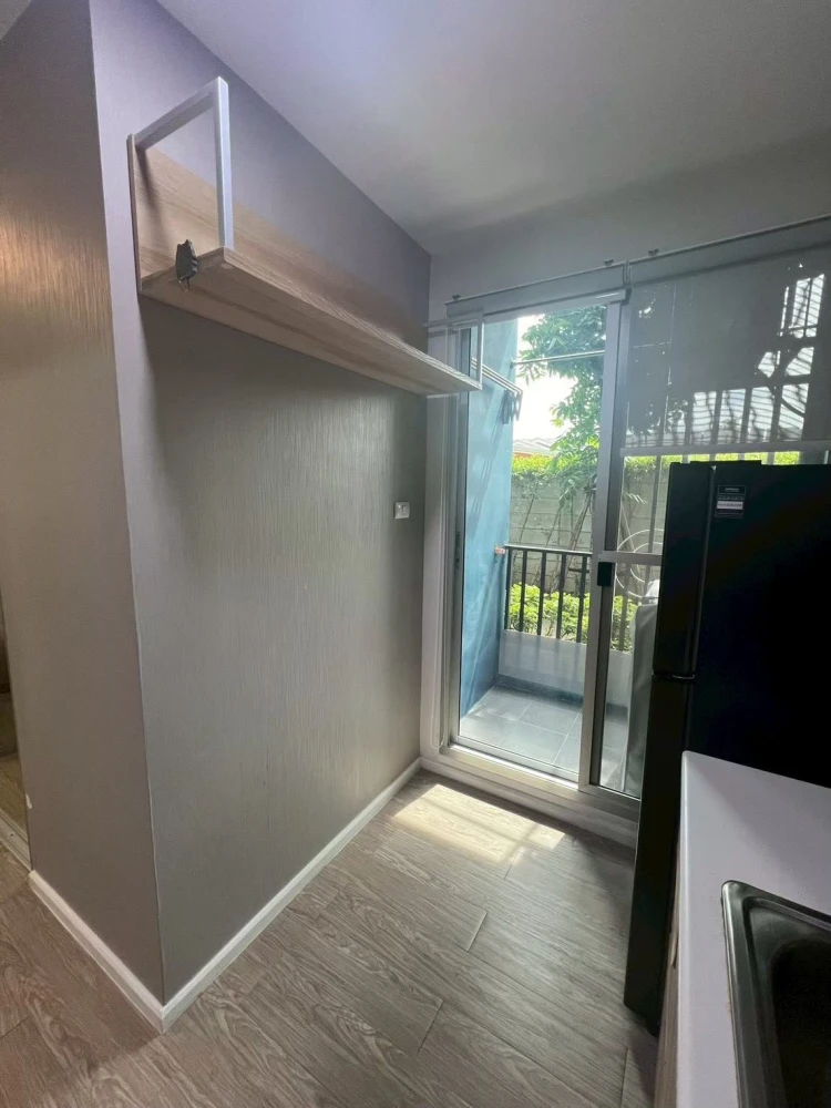 For rent: Happy Condo Donmuang The Terminal, 1st floor unit, fully furnished, high-quality wallpaper. Don't miss out!