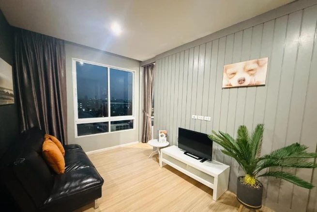 Happy Condo Ladprao 101 for rent, 6th floor, city view, beautiful room, fully furnished. Book now!