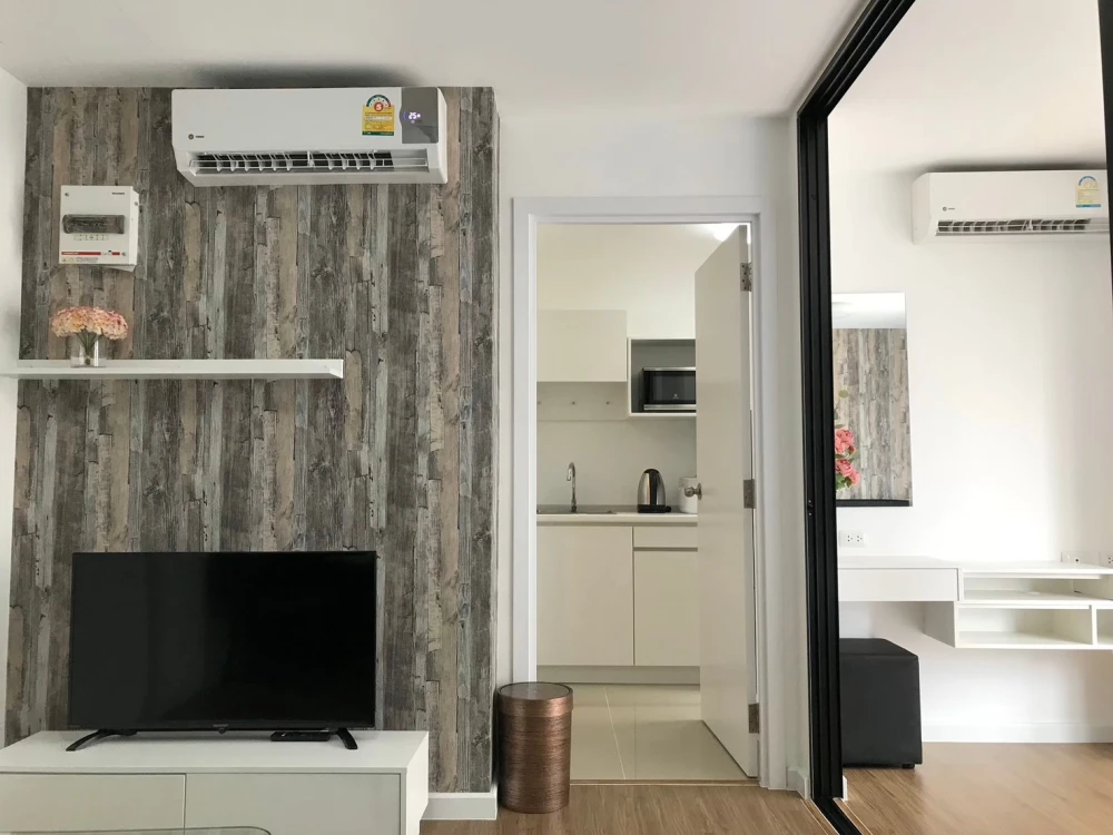 For rent: I Condo Salaya 2, 2 rooms, clearly separated, well-divided zones, fully furnished and equipped with appliances. Hurry and reserve today!