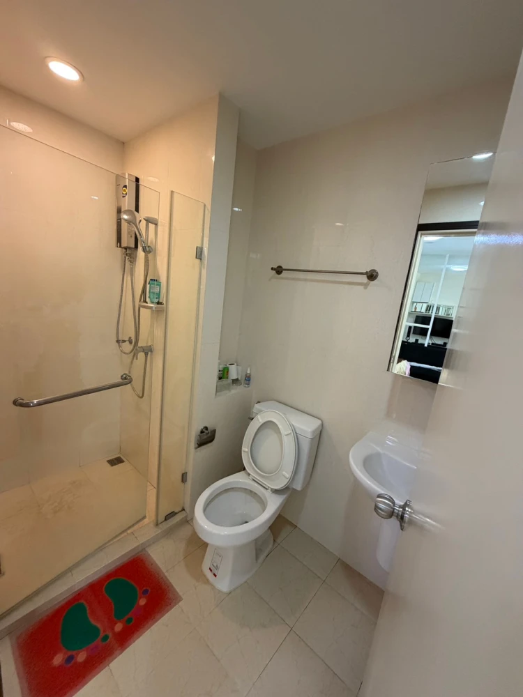 For rent: iCondo Sukhumvit 103, 4th floor, pool view, fully furnished, ready to move in. Book now before it's gone!
