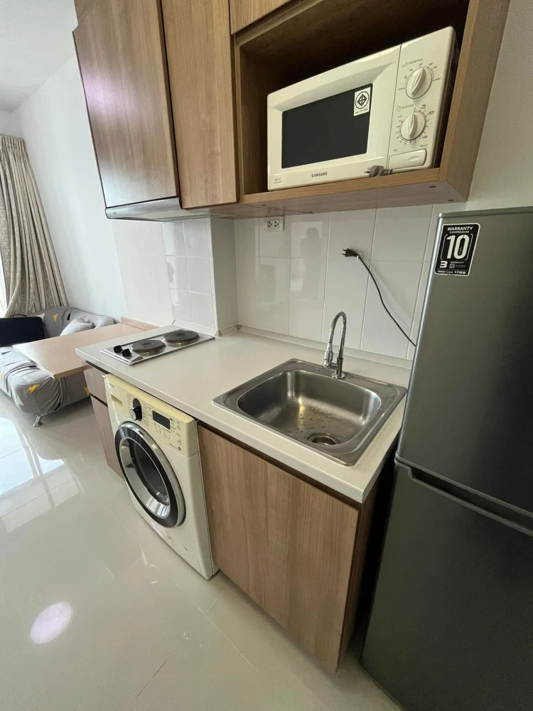 For rent: Ideo Mix Sukhumvit 103, 10th floor, unobstructed view, fully furnished with appliances. A must-see!