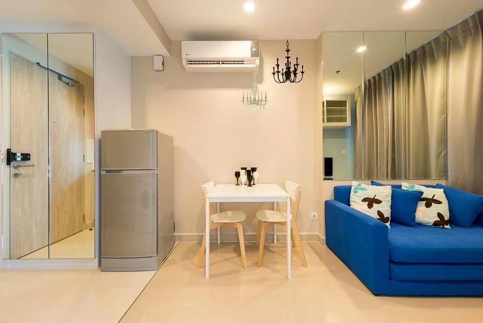 ให้เช่า Ideo Mobi Rama 9 ห้องแต่งน่าอยู่ เฟอร์ เครื่องใช้ไฟฟ้าครบ มาอต่ตัวเข้าอยู่ได้เลย อย่าพลาด
