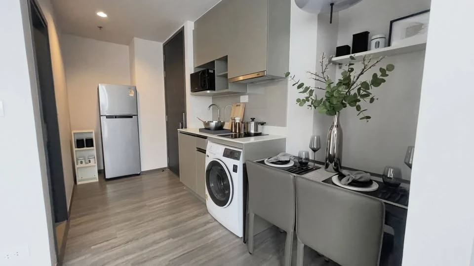 For rent: Ideo Mobi Rangnam, ready to move in, fully furnished + complete electrical appliances, spacious room, comfortable to live in, reserve now.