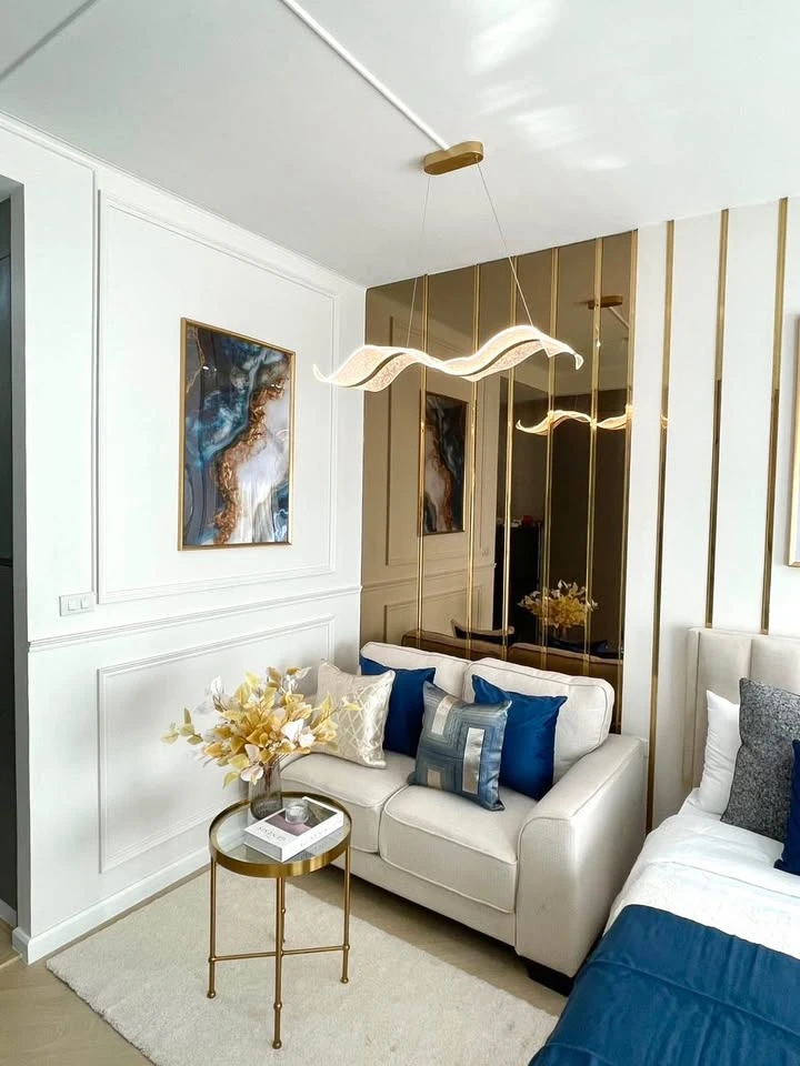 IDEO New Rama 9 for rent, beautifully decorated room with built-in furniture, very impressive, just bring your bags and move in!