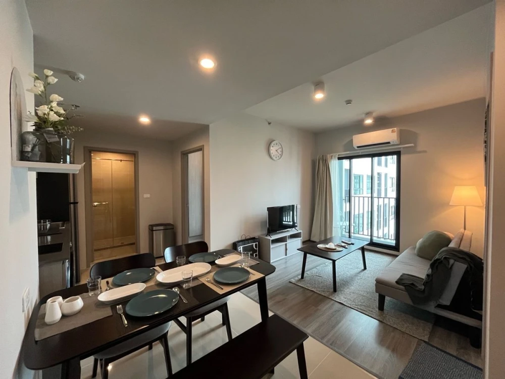 For rent: Ideo Ramkhamhaeng - Lam Sali Station, 2 bedrooms, fully furnished, nice to live in, book now, urgently.