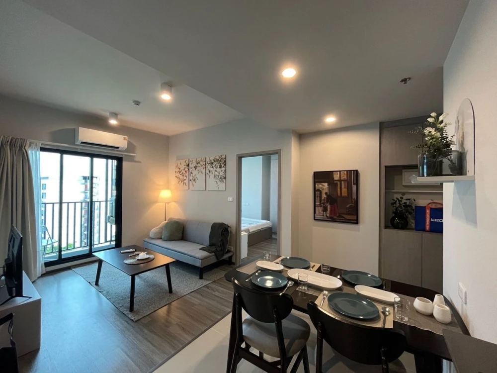 For rent: Ideo Ramkhamhaeng - Lam Sali Station, 2 bedrooms, fully furnished, nice to live in, book now, urgently.