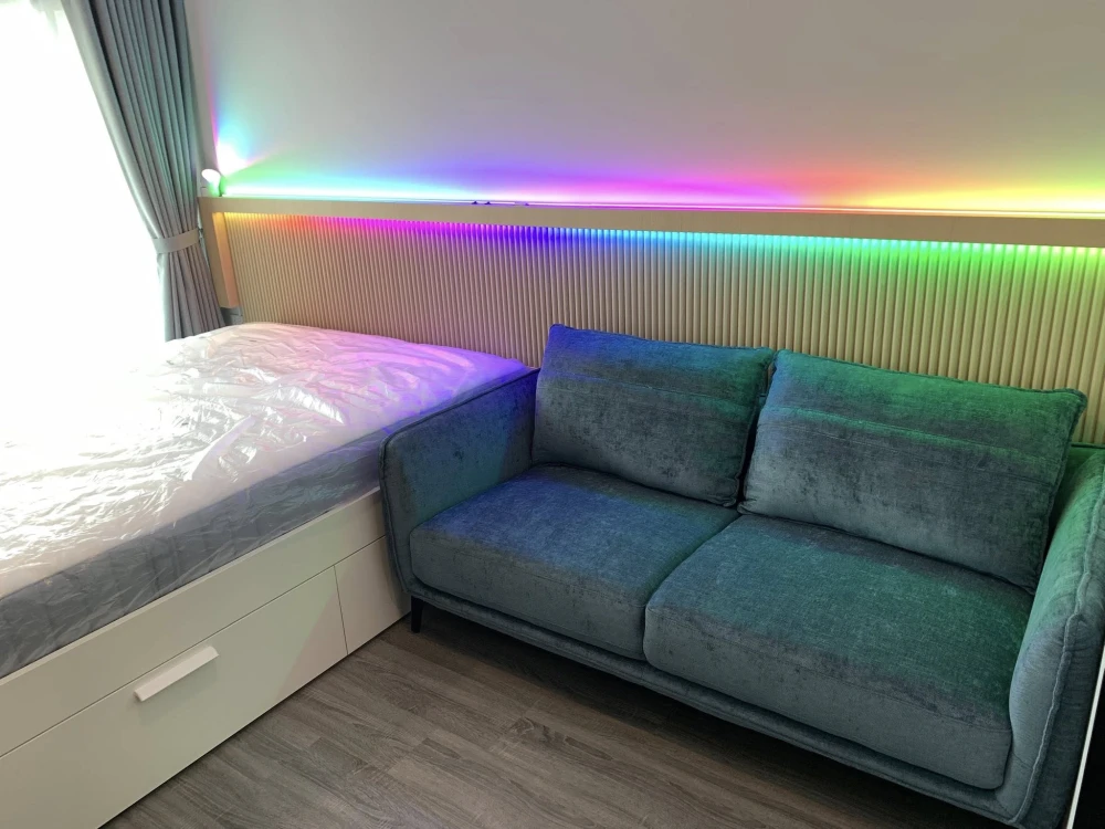 For rent: Ideo Ramkhamhaeng - Lam Sali Station, next to one fire escape, quiet and peaceful, no noise disturbance from neighbors. Don't miss out!