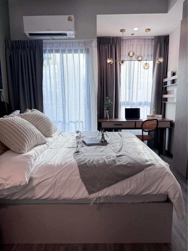 For rent: Ideo Ramkhamhaeng - Lam Sali Station, beautiful room, fully furnished, reserve now.