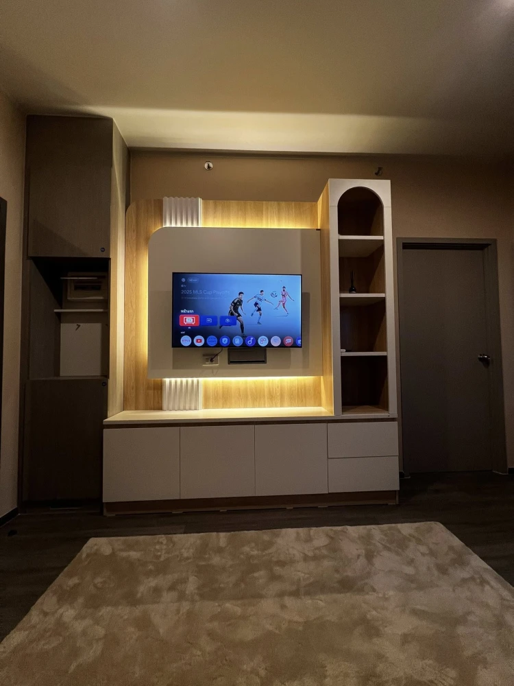For rent Ideo Ramkhamhaeng - Lamsalee Station 1 Bedroom with bathroom in the bedroom, corner room, ready to move in immediately.