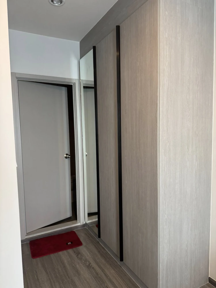 For rent: Ideo Ramkhamhaeng - Lamsalee Station, 24th floor, great view, strong wind, modern decoration with full set of furniture.
