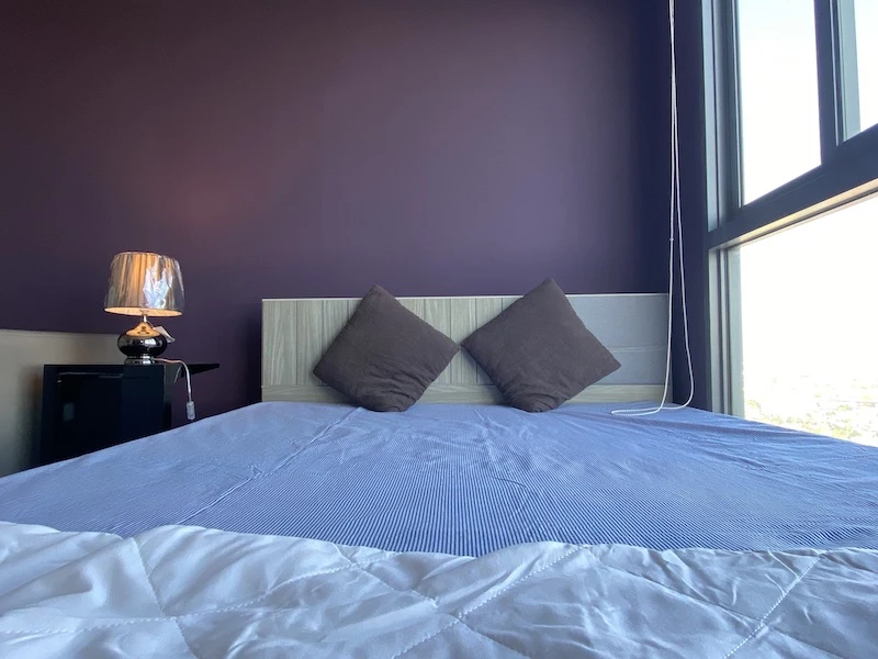 For rent: IDEO Wutthakat, top floor (31st floor), fully furnished, north-facing unit (not hot), great unblocked view. Don't miss out!