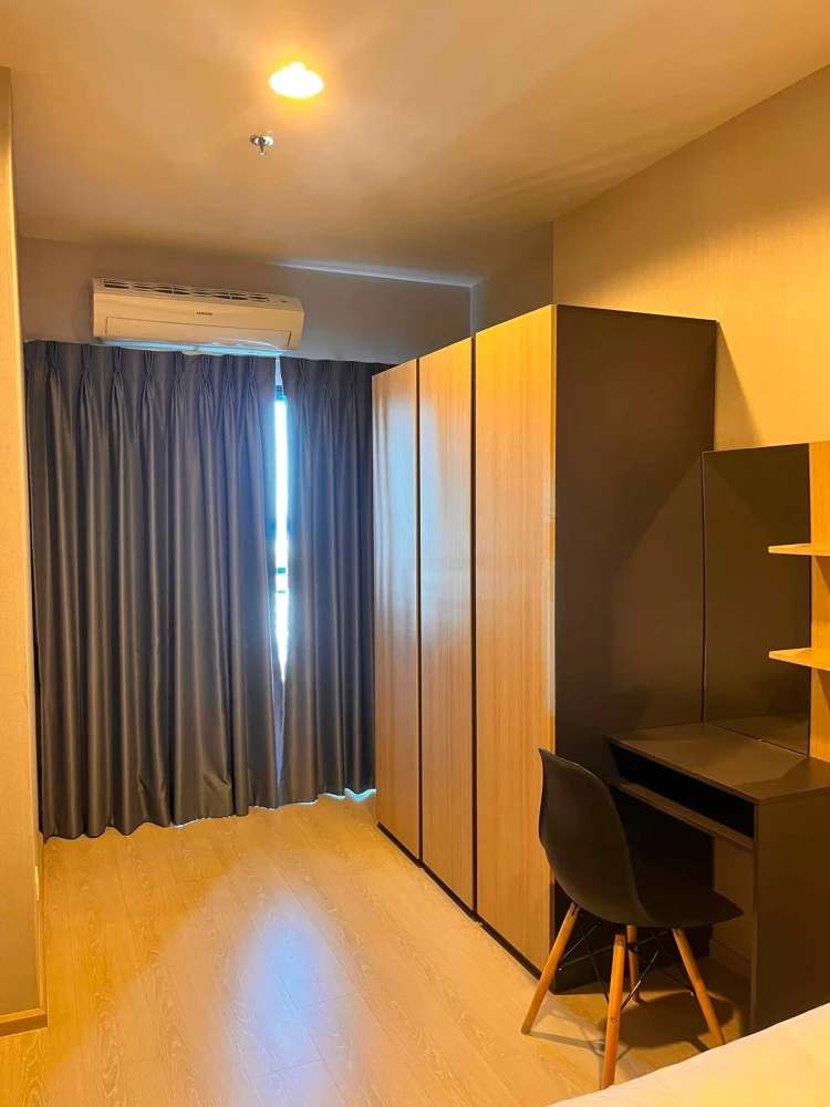 For rent: Ideo Sukhumvit 115, fully furnished + washing machine, 12th floor, facing the Three-Headed Elephant statue. Ready to move in.