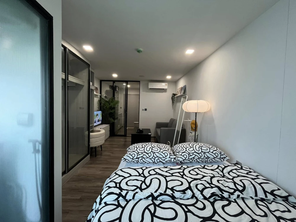 For rent: Kave Embryo Rangsit, 3rd floor, good corner room, comes with complete decorations, book now.