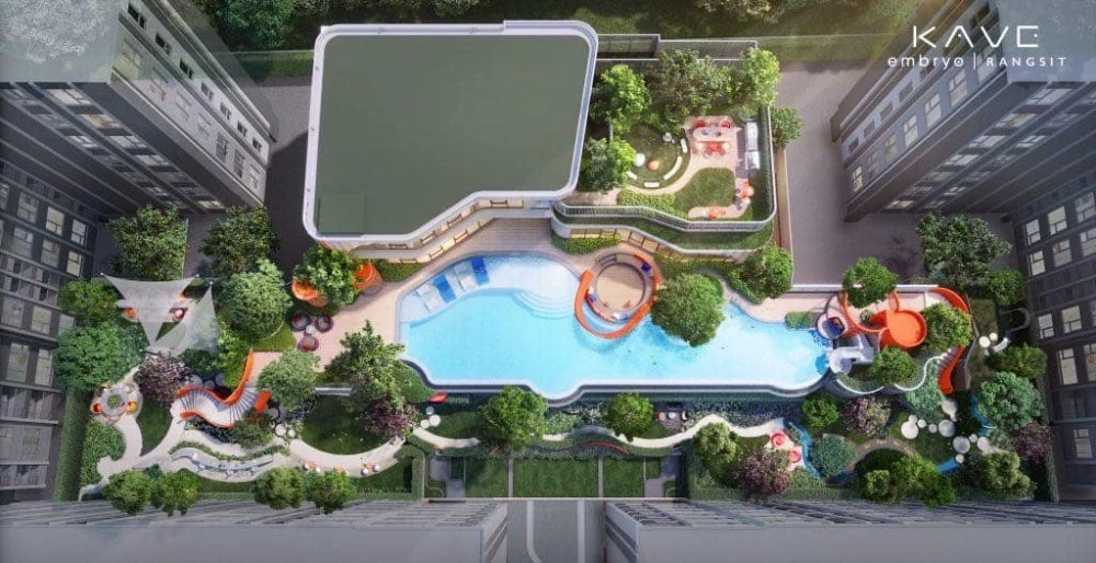 For rent: Kave Embryo Rangsit, 7th floor, great view, bright and airy. Book now! Don't miss out!