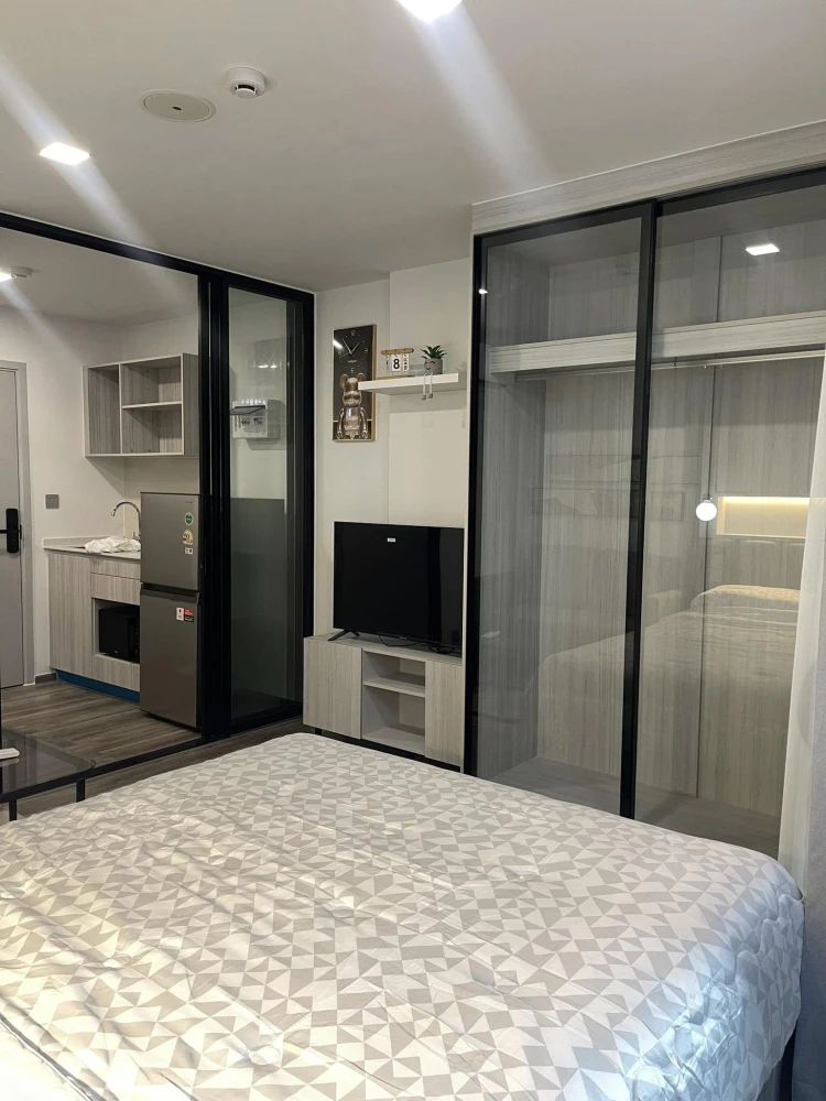 For rent: Kave Embryo Rangsit, corner room, high floor, beautiful view, fully furnished, ready to move in. Interested? Hurry and book now!