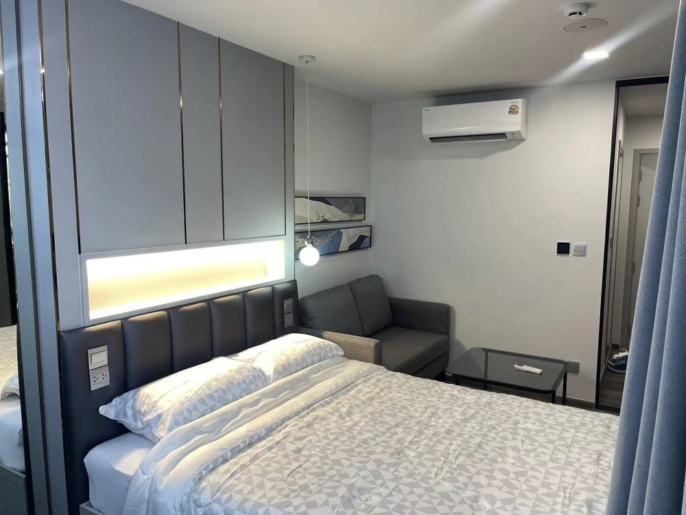 For rent: Kave Embryo Rangsit, corner room, high floor, beautiful view, fully furnished, ready to move in. Interested? Hurry and book now!