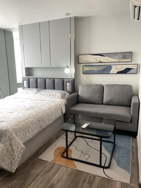 For rent: Kave Embryo Rangsit, corner room, high floor, beautiful view, fully furnished, ready to move in. Interested? Hurry and book now!