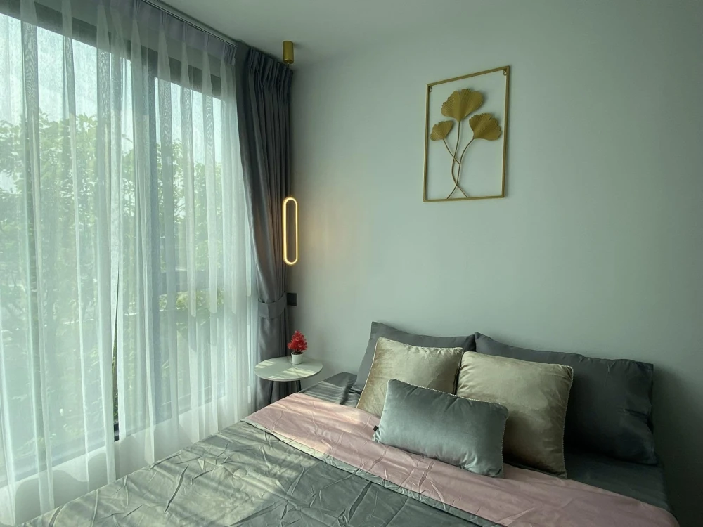 For rent: Kave Embryo Rangsit, fully furnished condo, ready to move in, tree view, great atmosphere, must book like this.