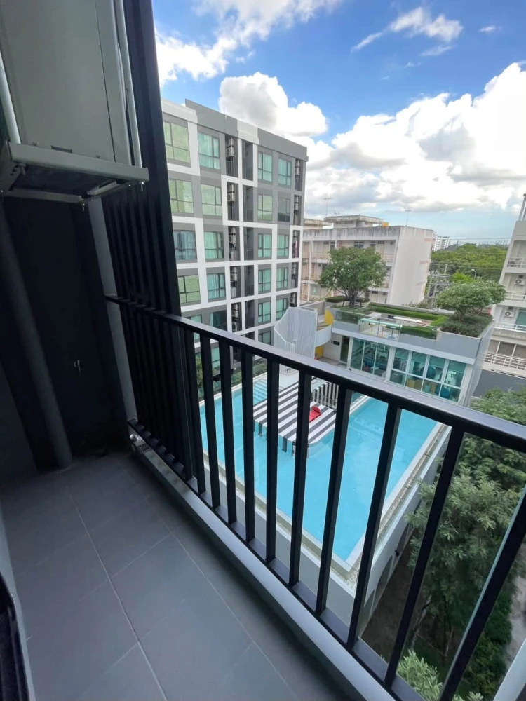 For Rent: KAVE Pop Salaya, 7th floor, pool view. Fully furnished and inviting—book now!