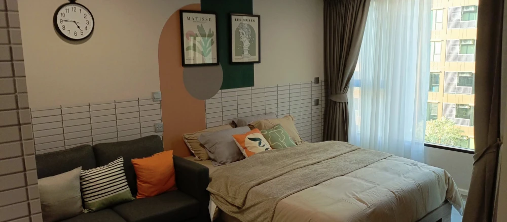 For rent: Kave Town Colony, fully furnished, ready to move in, 5th floor, garden and pool view, great price, come and reserve now, don't miss out!