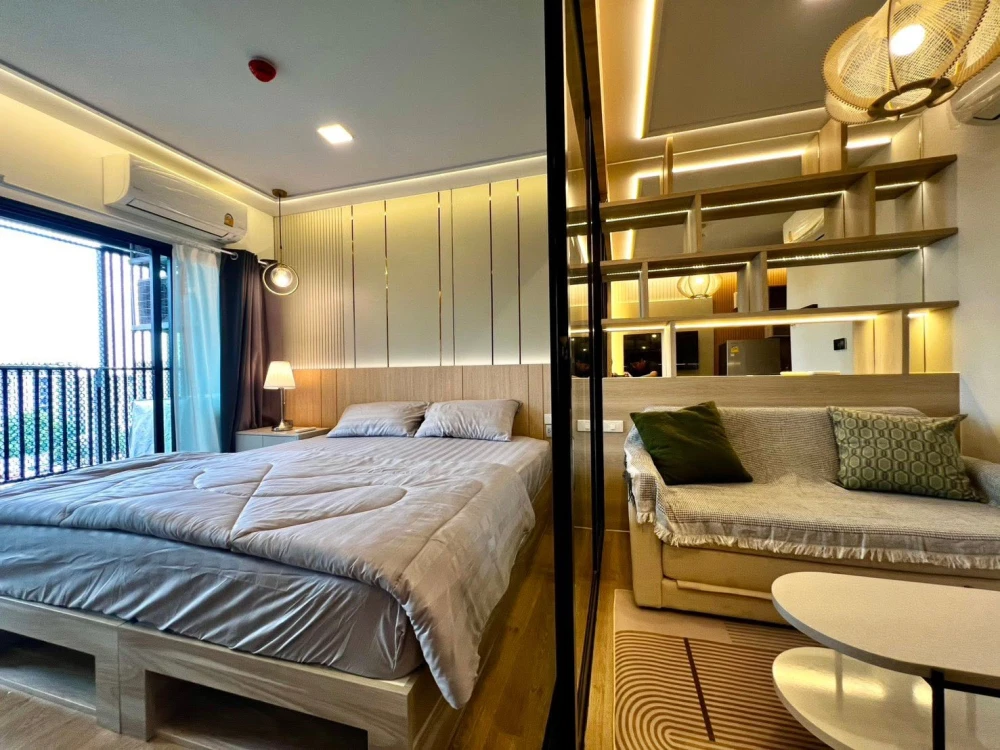 Kave TU condo for rent. Nice room with built-in furniture and a beautiful, unblocked view. Book now!