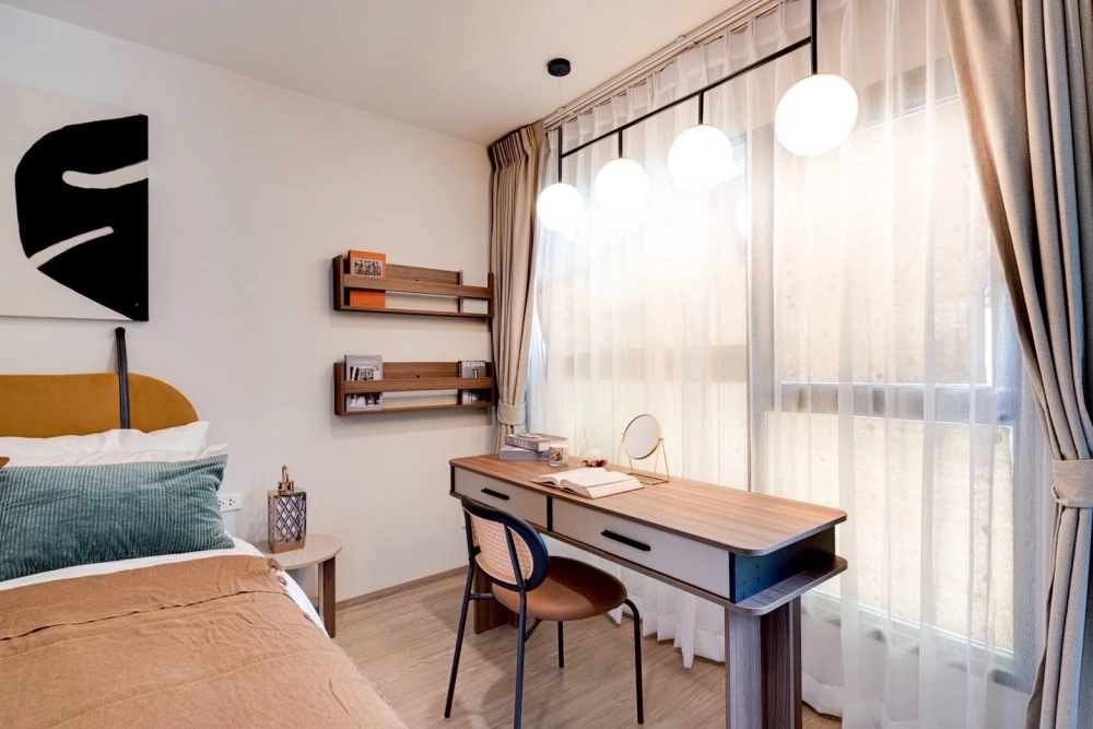 For rent: KLOS Ratchada 7, fully furnished, decorated in a minimal style, just bring your belongings and move in.