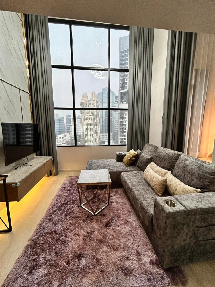 For rent:KnightsBridge Prime Sathorn.Beautifully decorated unit with a stunning color scheme and high-quality built-in furniture.Amazing view. Booknow