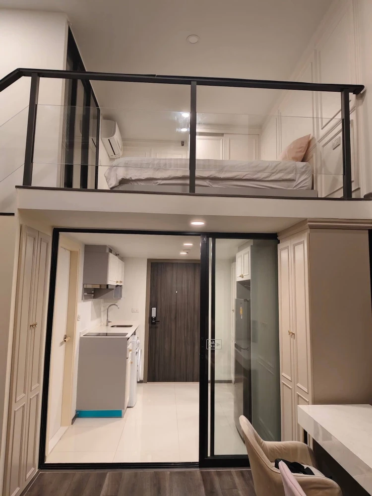 ให้เช่า KnightsBridge Space Rama 9 ห้องน่าอยู่ เพดานสูงโปร่งโล่ง พื้นที่ใช้สอยเยอะ มาพร้อมเฟอร์ครบครัน จองเลย