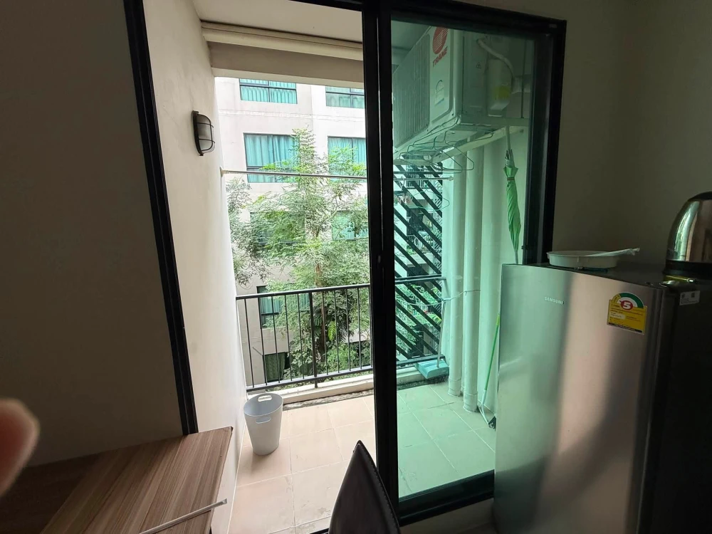 Lesto Condo Sukhumvit 113 for rent. The room is partitioned into separate, clearly defined zones. Amazing price! Book now, don't miss this opportunity