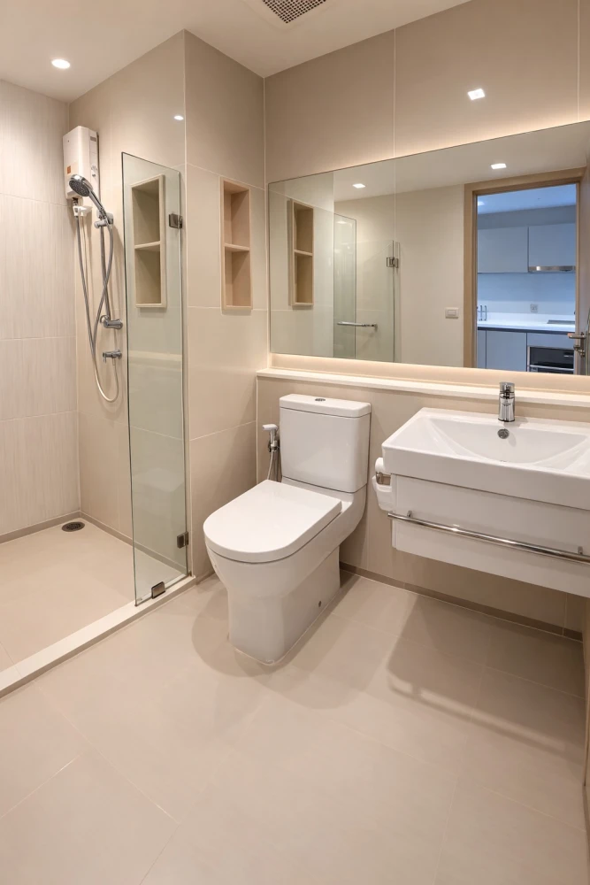 For rent: Life Asoke-Rama 9. Nice room, great location, beautiful unblocked view, convenient transportation. Don't miss out!