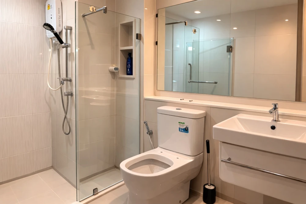 For rent: Life Asoke-Rama 9. Nice room, great location, beautiful unblocked view, convenient transportation. Don't miss out!