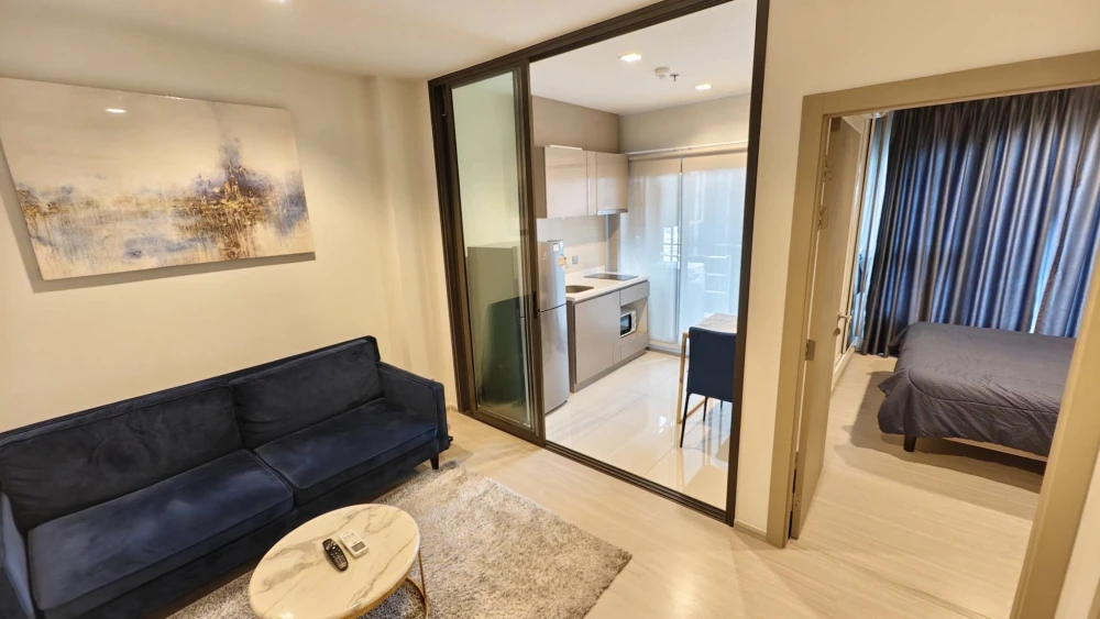 Life Asoke-Rama for rent, new room, unboxing, hot condo, high floor, unblocked view, must be this room, don't miss it