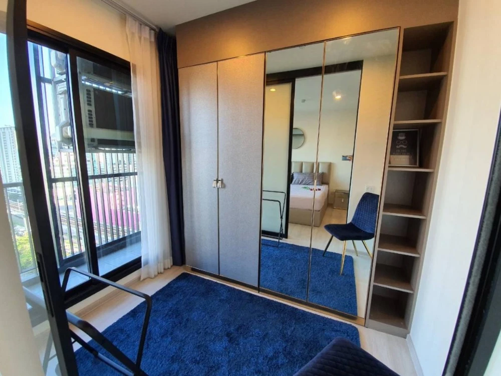 Life Asoke condo for rent, 19th floor, unobstructed view, fully furnished. Book now! Don't miss out! Hurry!