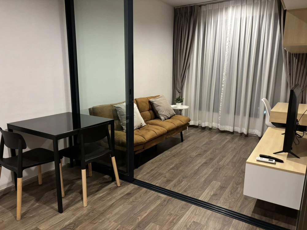 For rent: Life Ladprao Valley, 21st floor unit. Spacious living area, fully furnished and equipped with appliances. Don't miss out!
