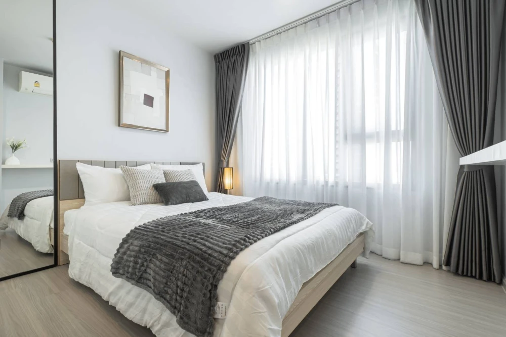 For rent: Life Ladprao corner room, a rare unit that people are looking for, beautifully decorated, fully furnished, don't miss this room.