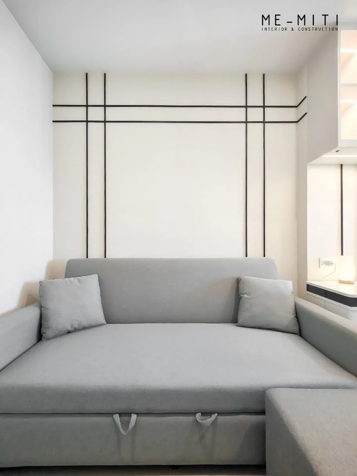 For rent: Life Rama 4 – Asoke, fully furnished room, ready to move in, white tone, comfortable to the eyes, affordable price, come and reserve, don't