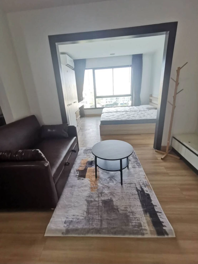 Living Avenue Bangsaen condo for rent, corner unit, quiet area, 8th floor, fully furnished. Book now!