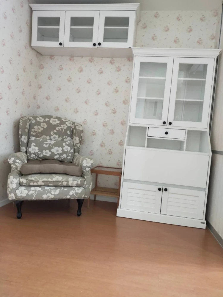 For rent Lumpini Mega city Bangna 1 bedroom, 1 bathroom, with beautiful wallpaper, comes with complete furniture, book now.