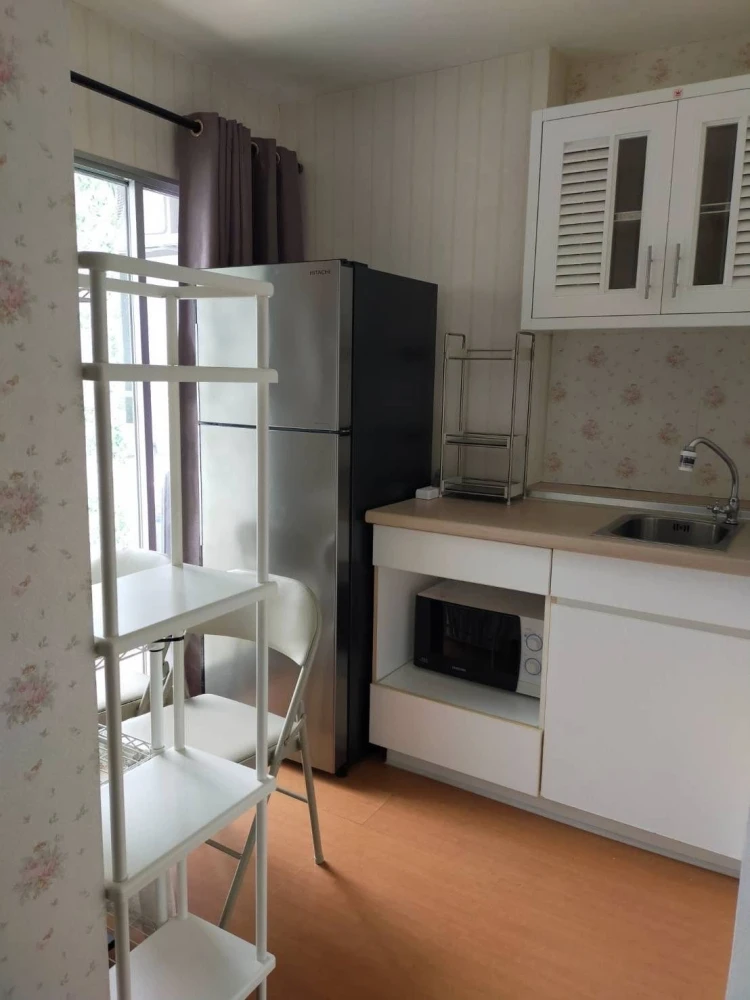 For rent Lumpini Mega city Bangna 1 bedroom, 1 bathroom, with beautiful wallpaper, comes with complete furniture, book now.