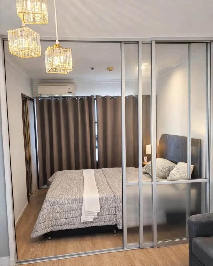 For rent: Lumpini Mega City Bangna, 1 bedroom, 1 bathroom. Beautifully decorated with a coordinated color scheme. Fully furnished. Book now!