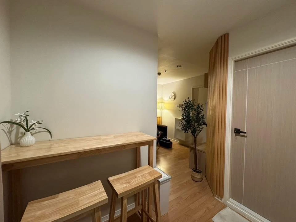 For rent Lumpini Mega city Bangna, 25th floor, beautiful room, fully furnished, ready to move in, reserve now, urgently.