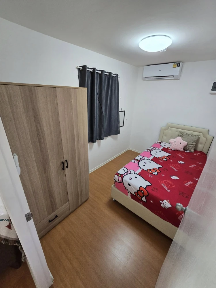 For rent: Lumpini Mixx Thepharak-Srinakarin, 2 bedrooms, 2nd floor, fully furnished, nice to live in, reserve now, urgently.