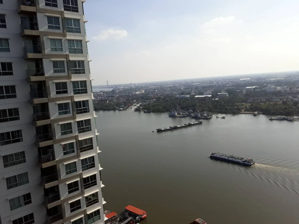 For rent: Lumpini Park Riverside - Rama 3, 1 bedroom, 32nd floor, fully furnished, beautiful unblocked view. Book now!