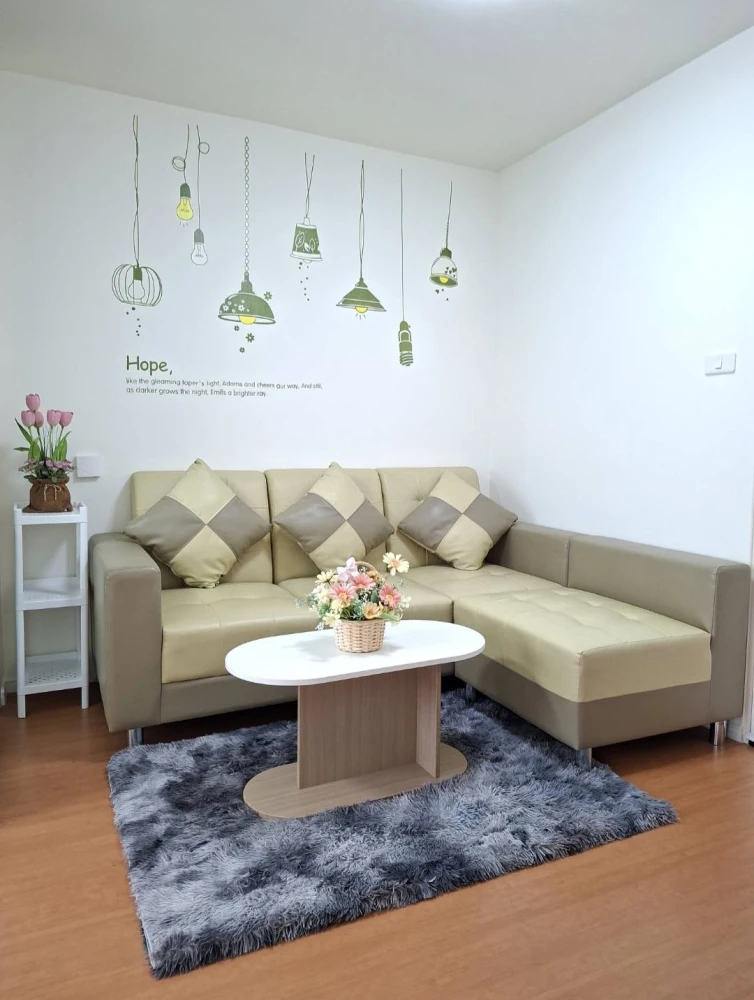 For rent: Lumpini Township Rangsit Klong 1, 2nd floor, partitioned room, fully furnished, nice to live in, reserve now, hurry!