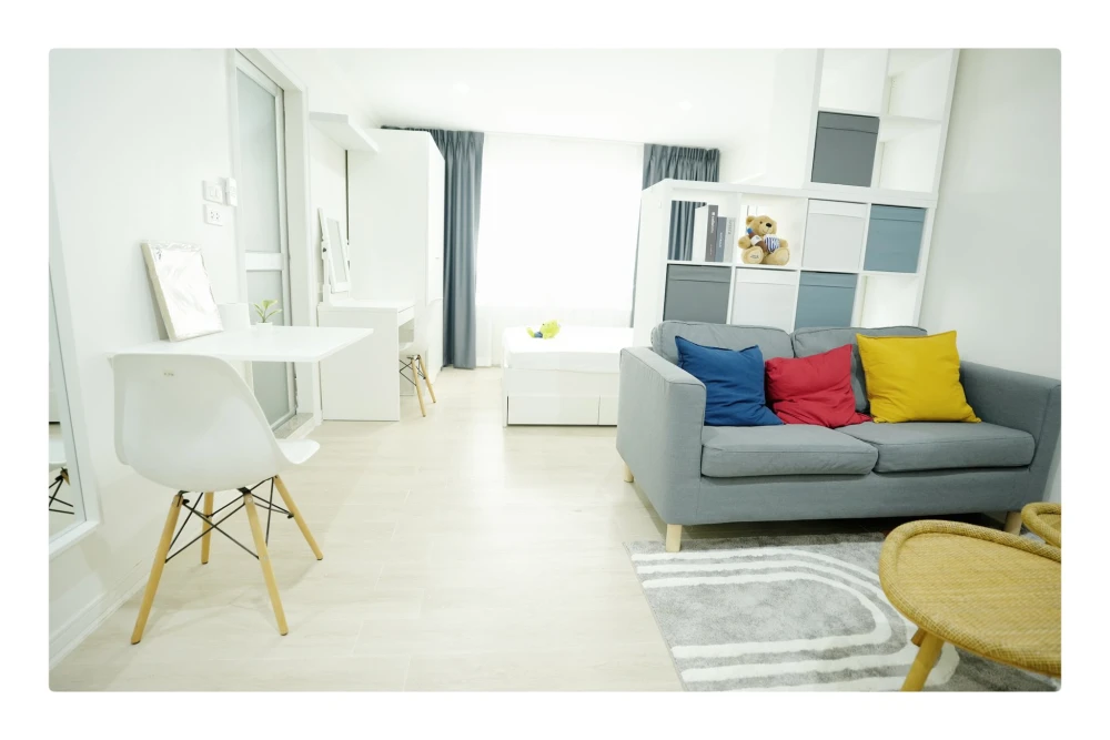 Lumpini Ville Cultural Center Studio for rent, great location, fully furnished and equipped, book now!