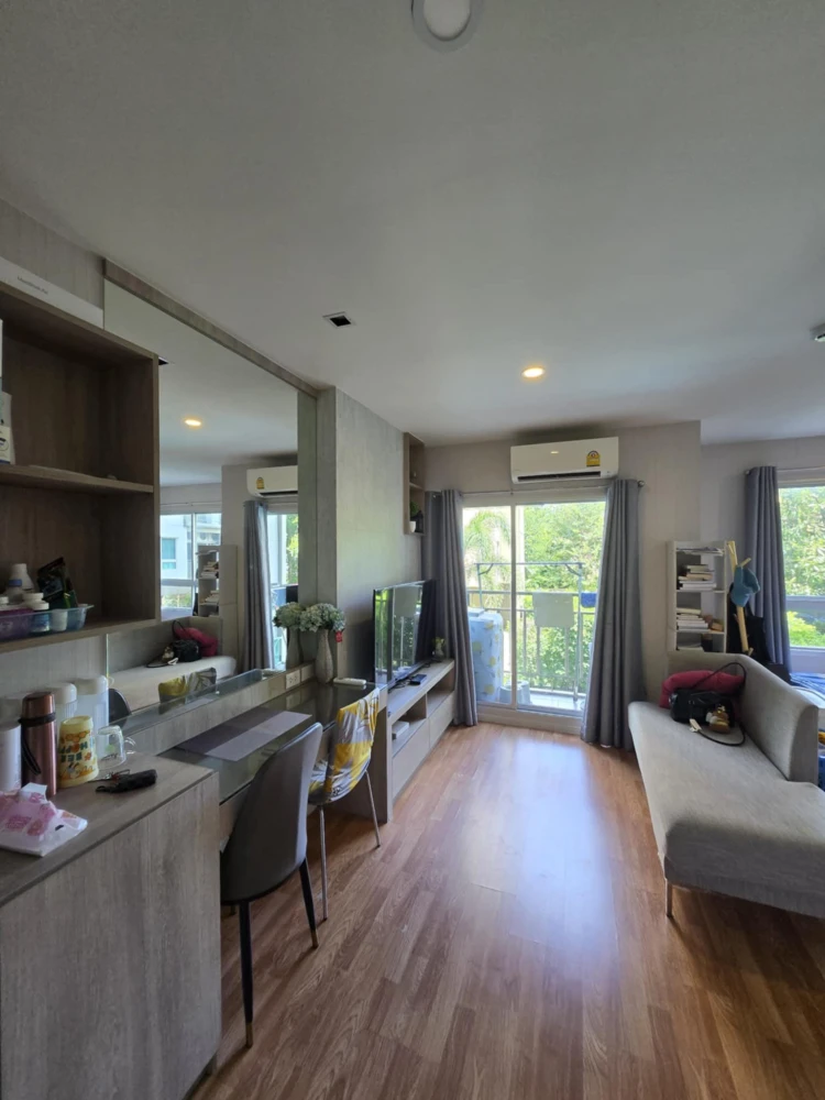 For rent Lumpini Ville Sukhumvit 76 - Bearing Station 2, 1 bedroom, 1 bathroom, fully furnished, swimming pool view, reserve now.