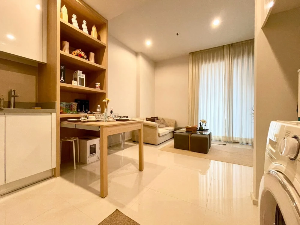 For Rent: M Ladprao. Fully furnished and ready to move in, with complete amenities. Located on the 26th floor offering a high-rise view—this is an opp